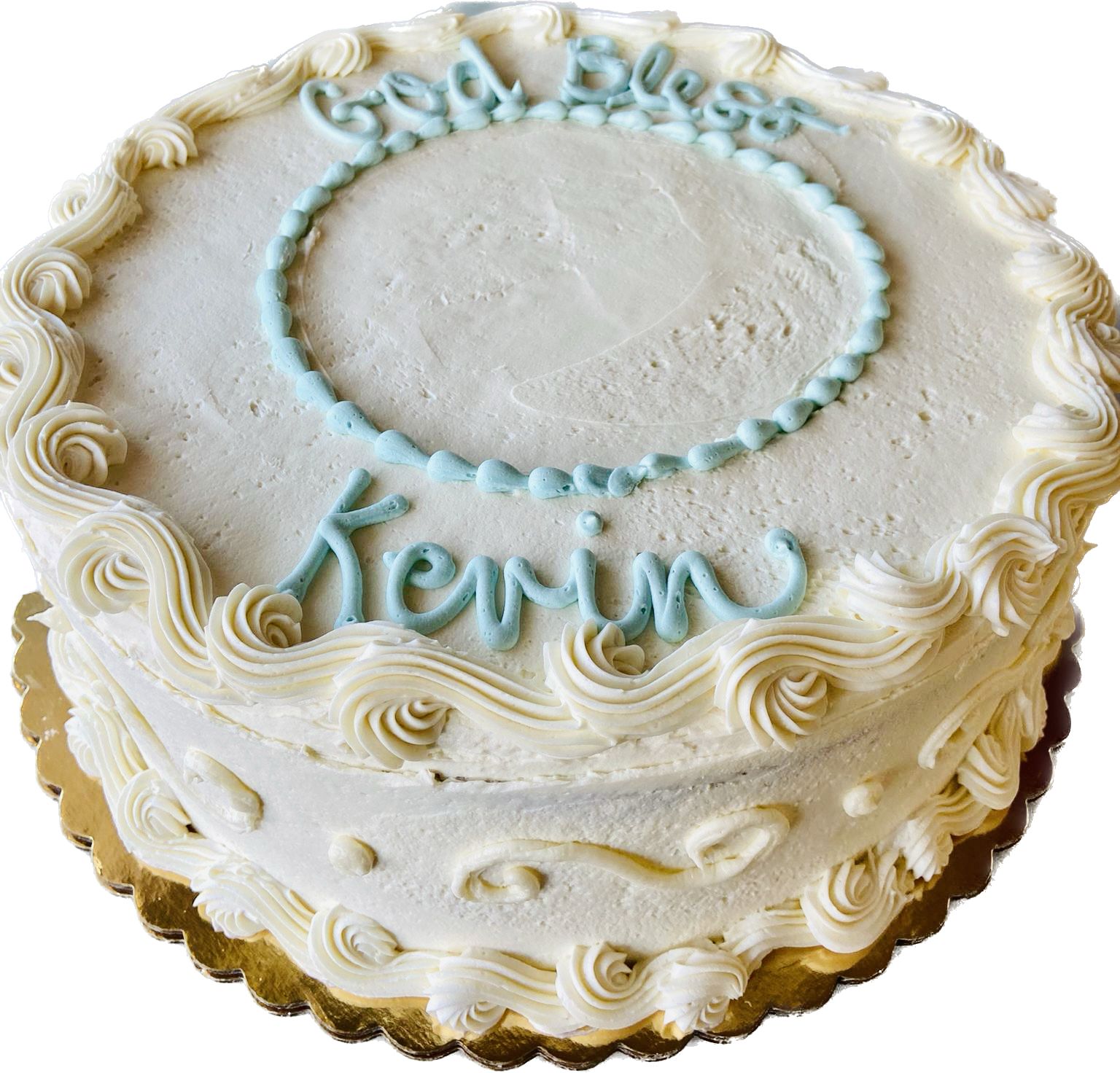 Fondant Christening Cake NJ – Blue Sheep Bake Shop